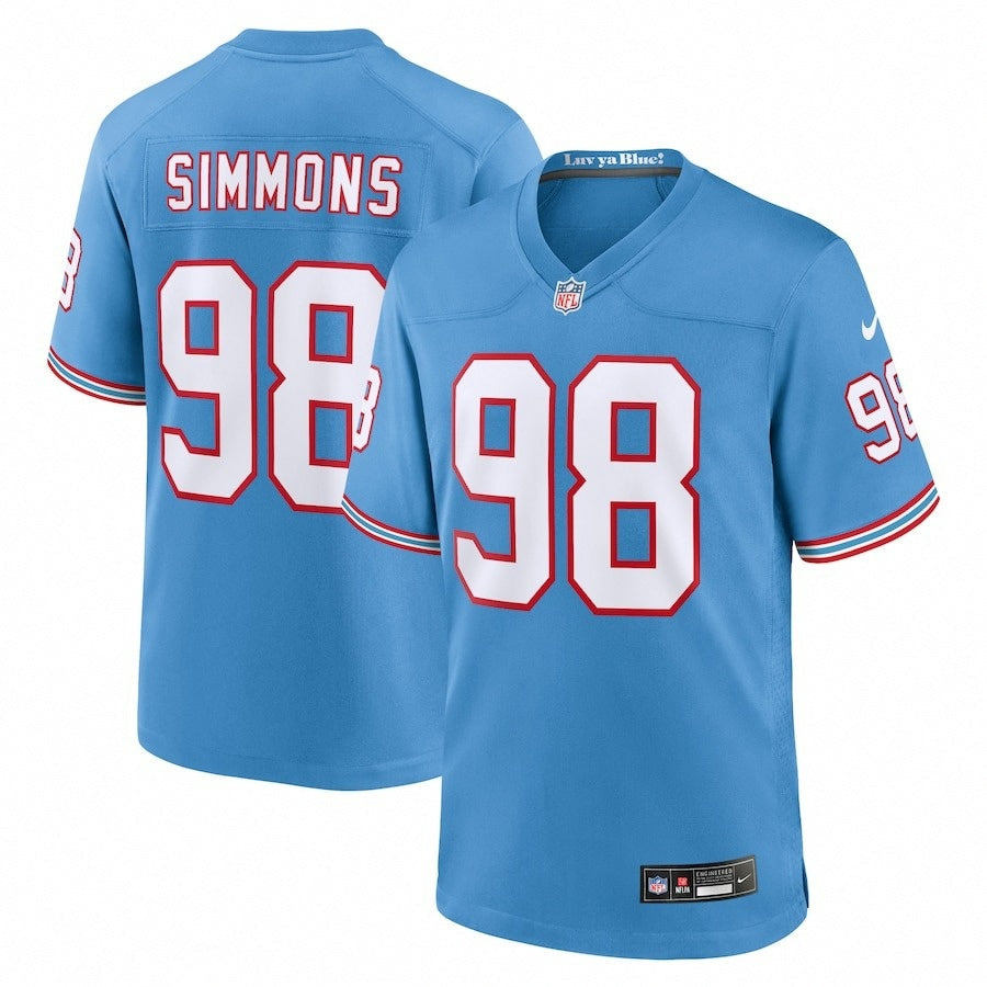 Tennessee Titans Jeffery Simmons Alternate Throwback Jersey