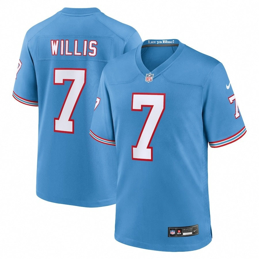 Tennessee Titans Malik Willis Alternate Throwback Jersey